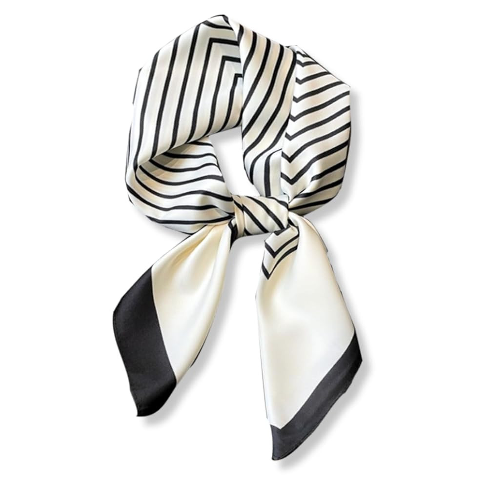 PoeticEHome 100% Pure Mulberry Silk Square Scarf 27"x27" Women Neckerchief Headscarf Gift Packed | Amazon (US)