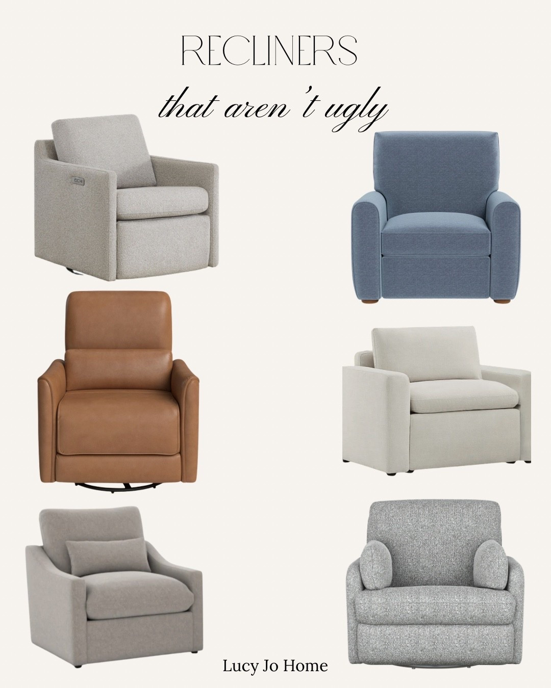 I love to be able to recline, but finding stylish recliners can be hard. Here are some recliners that look good and still function well.