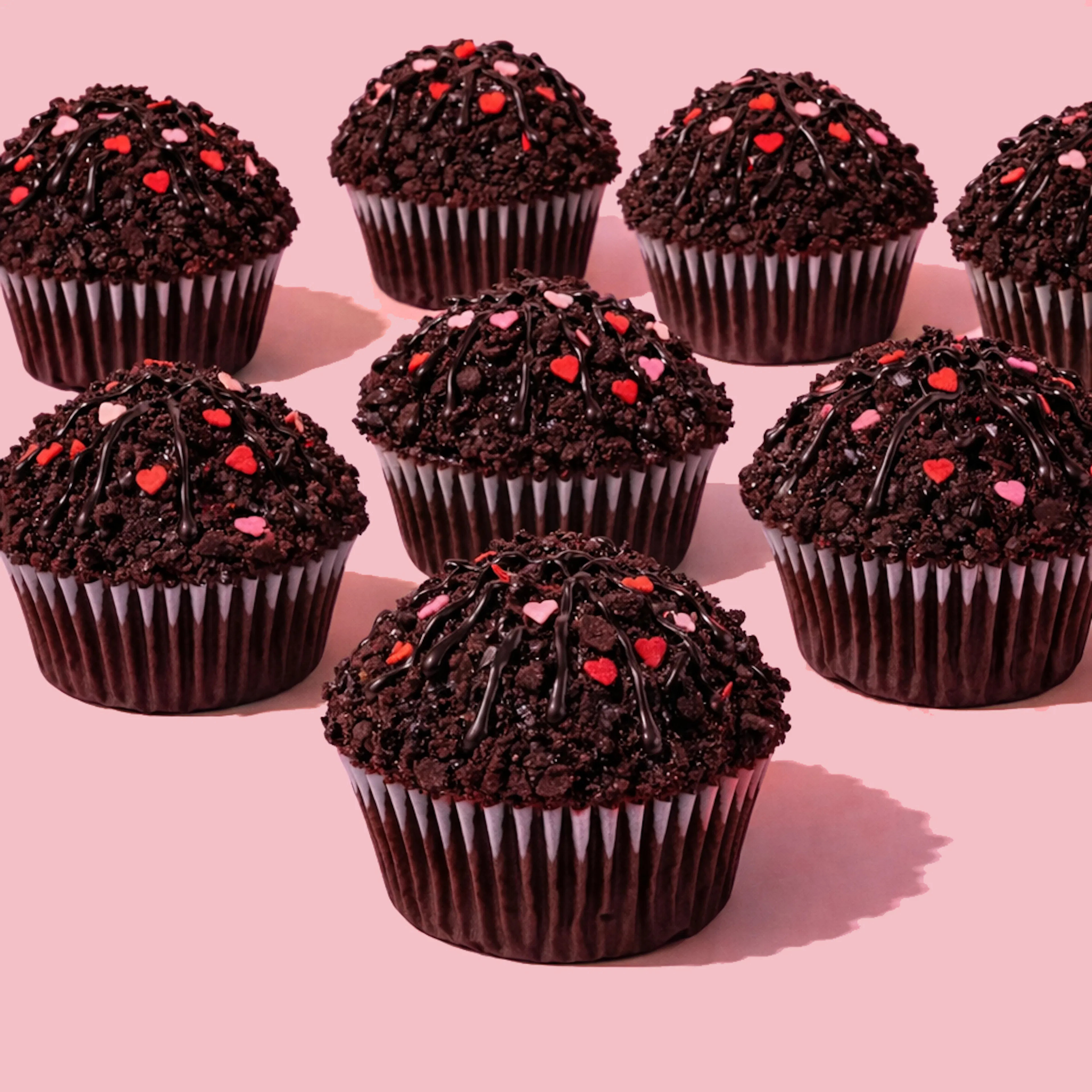 Valentine's Day Brooklyn Blackout Cupcakes - 8 Pack by Brooklyn Blackout Company | Goldbelly | Goldbelly