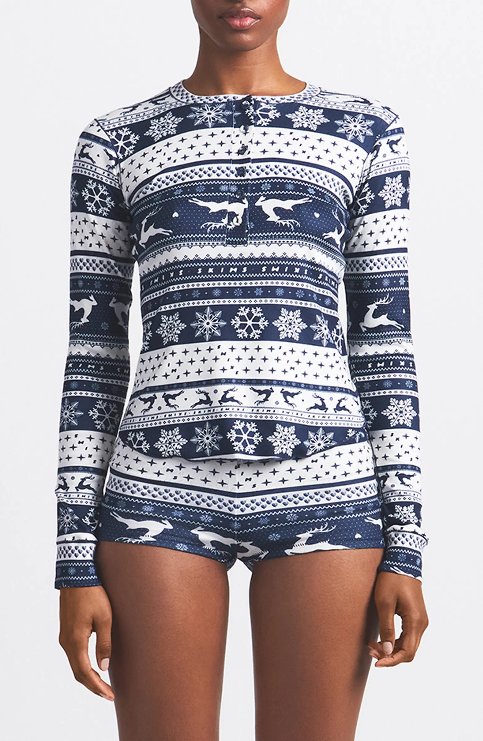 Fair Isle Plush Pointelle Short Pajamas | Nordstrom