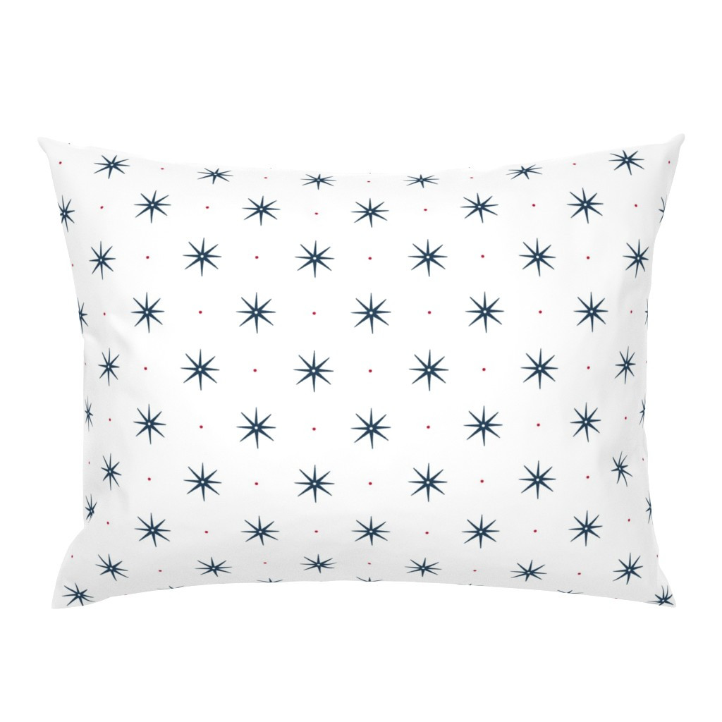 custom Stars Salty Dog Blue WITH Red DOTS Pillow Sham | Spoonflower | Spoonflower