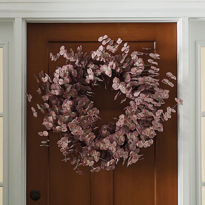 Faux Autumn Eucalyptus Door Wreath 32 inch | Ballard Designs, Inc.