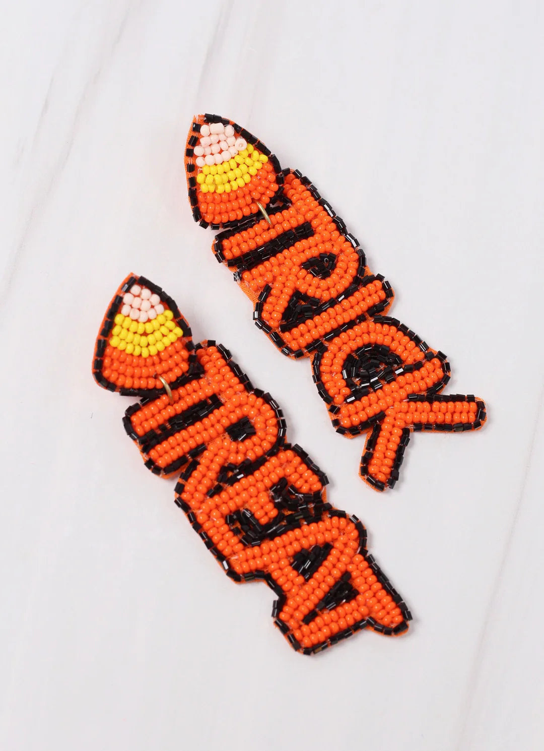 Trick or Treat Candy Corn Orange Earring | Caroline Hill