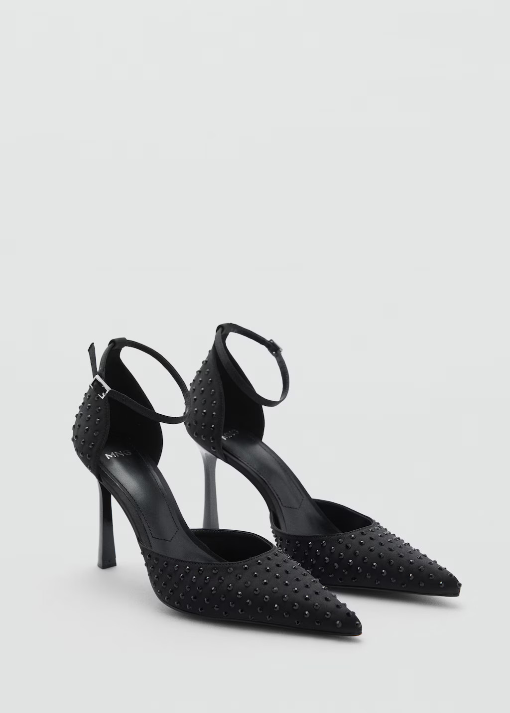 Crystal heel shoe black - Woman - 7½ - MANGO | Mango (US/MX/AU)