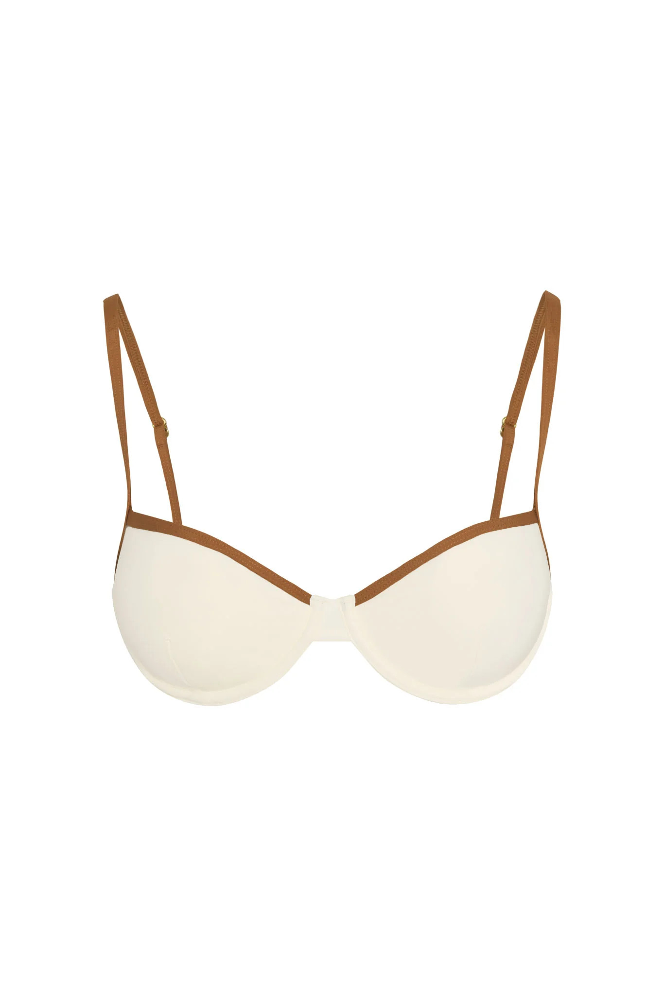 Capri Top Color Block - Ivory/Caramel | Monday Swimwear