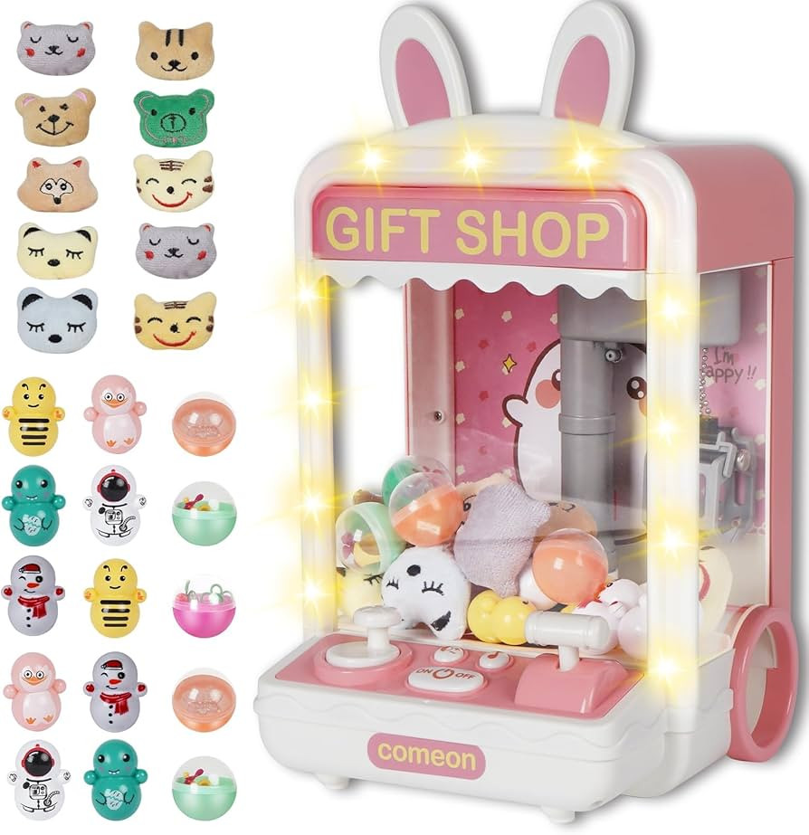 Mini Claw Machine, Claw Machine for Kids with Lights, Mini Vending Machine with Little Toys, Arca... | Amazon (US)