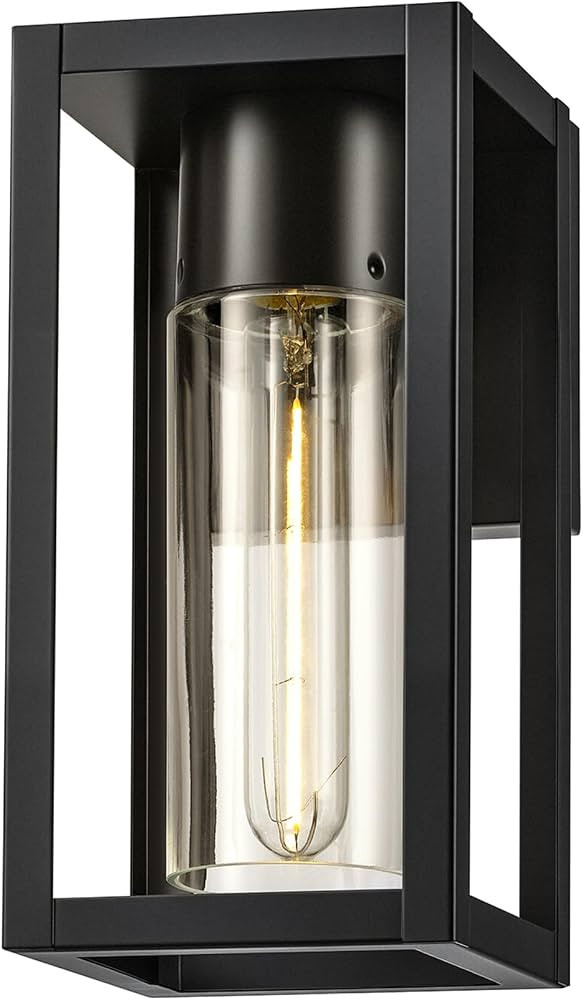 Globe Electric 60000167 1W LED Integrated Solar Powered Outdoor Wall Sconce, Matte Black, Integra... | Amazon (US)