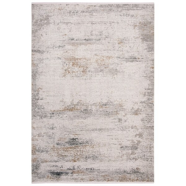 SAFAVIEH Eclipse Migdalia Vintage Boho Abstract Viscose Rug with Fringe - 9' x 12' - Grey/Cream | Bed Bath & Beyond