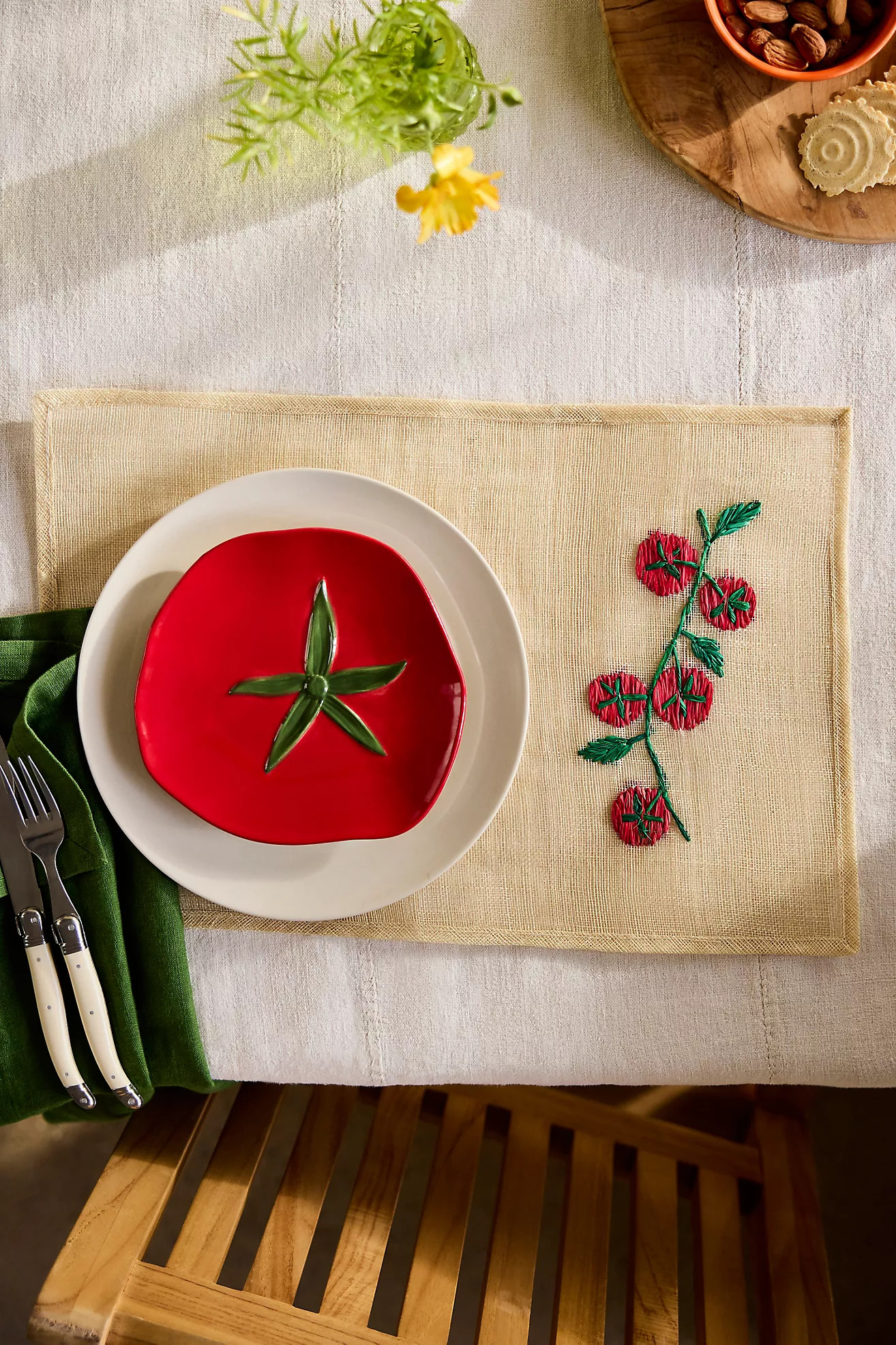Tomato Vine Abaca Placemat | Anthropologie (US)