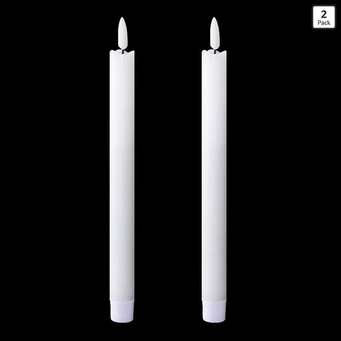 GenSwin Flameless Taper Candles Flickering with Remote Timer, Battery Operated LED Taper Candles ... | Amazon (US)