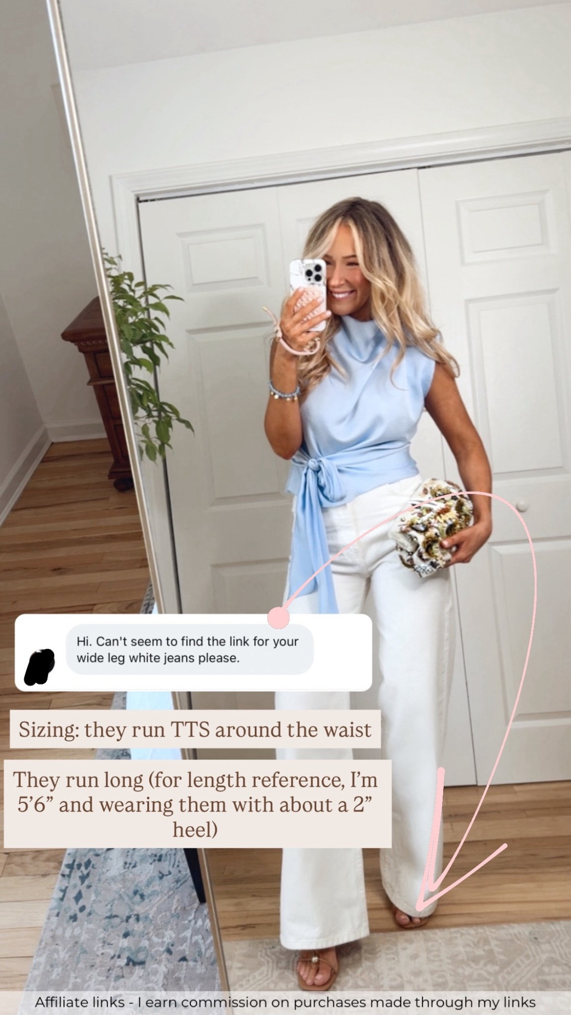 Affiliate links - I earn commission on purchases made through my links | Zara white jeans 