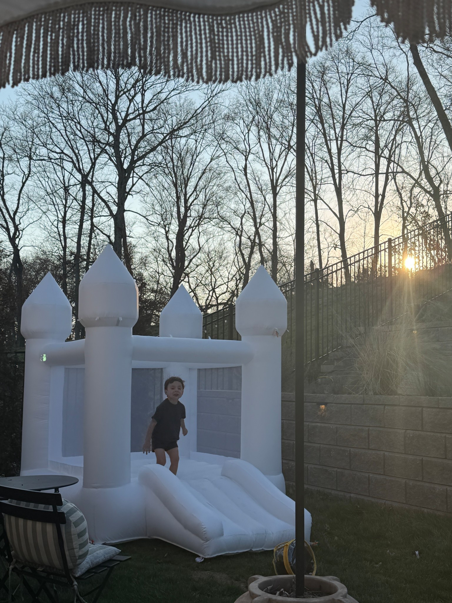 Bounce house season is coming in quick 🤩 this one is worth every penny! Good for ages 3-8, blows up quick and easily w/ the pump that comes with it! 



#LTKmomlife #LTKKids #LTKBaby