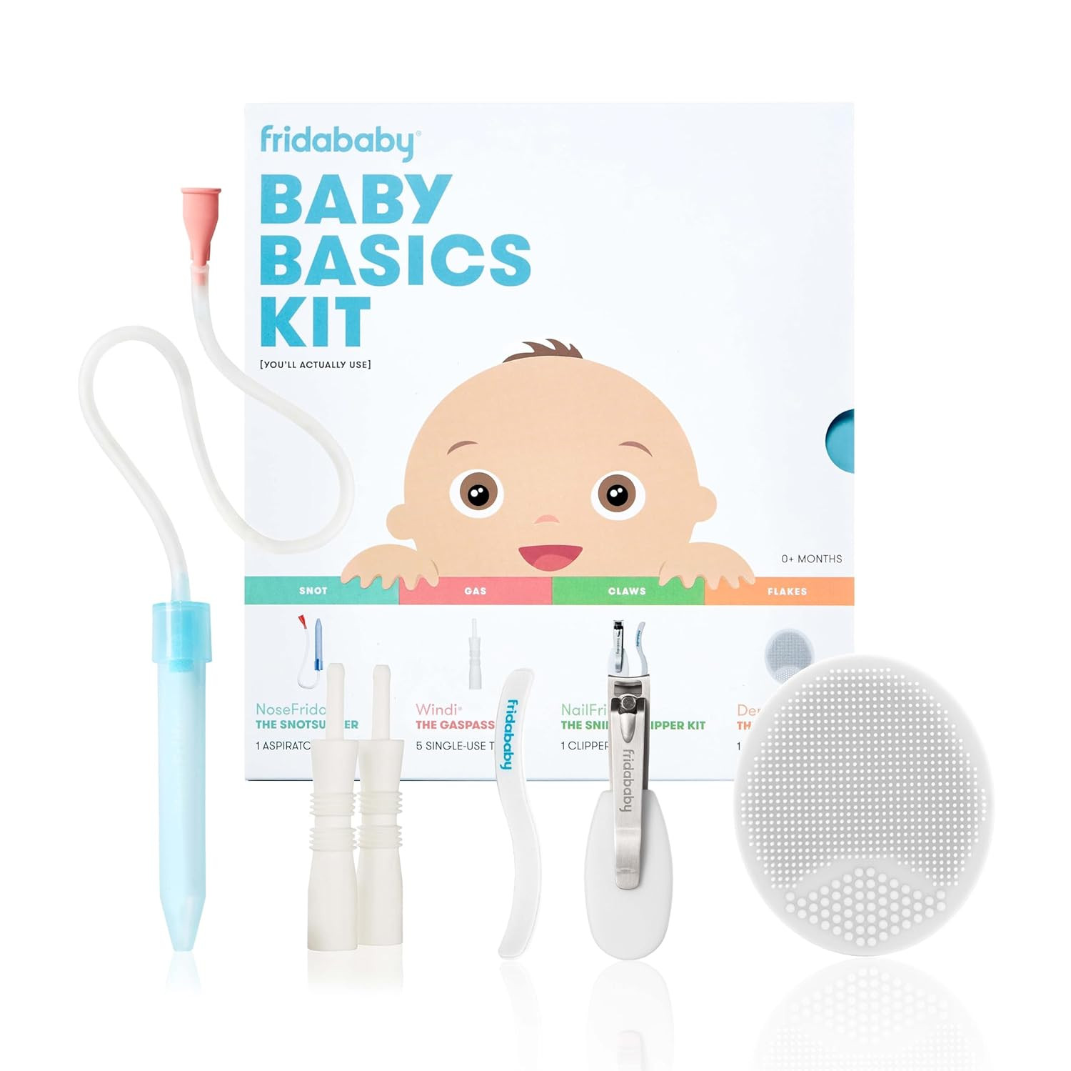 Frida Baby Basics Kit, Baby Essentials Kit Includes Nasal Aspirator Snotsucker, NailFrida Nail Fi... | Amazon (US)