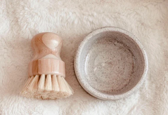 MADE TO ORDER Bamboo Dish Brush and Ceramic Dish Brush Holder | Etsy (US)