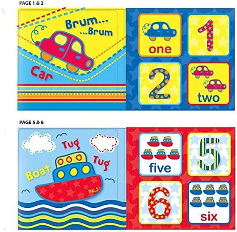 Set of 4 Baby Bath Books | First Words ABC Letters & Numbers | Plastic Coated & Padded | Floating... | Amazon (UK)