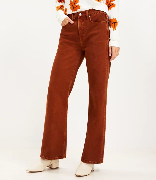 High Rise Wide Leg Jeans | LOFT