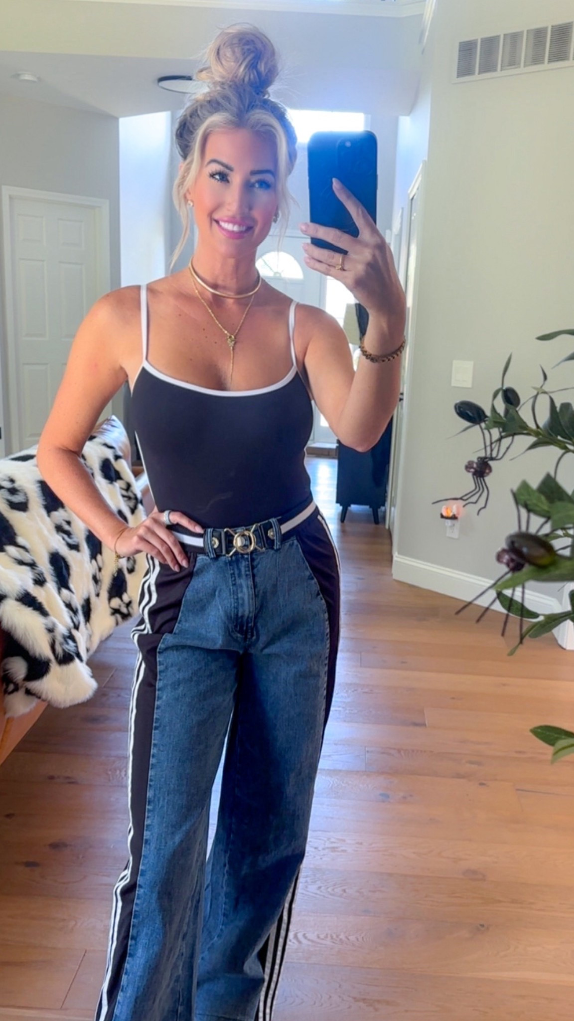 These jeans are so fun! True to size- bodysuit is butter soft. 

#LTKSeasonal #LTKActive #LTKSaleAlert