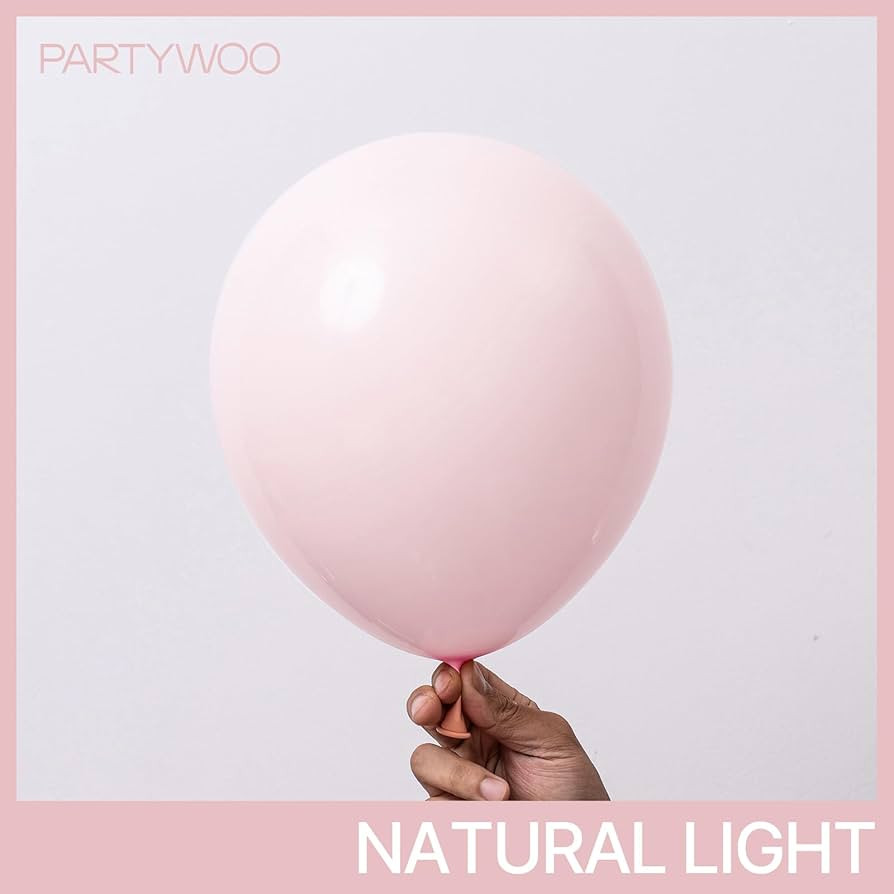 PartyWoo Pale Pink Balloons 100pcs Different Sizes of 18 12 10 5 Inch Light Pastel Baby Pink Ball... | Amazon (US)