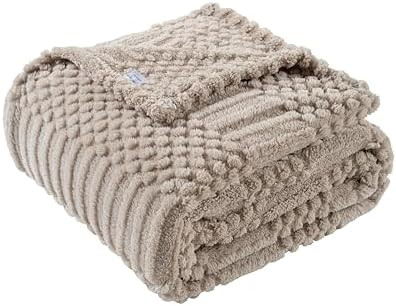 50x70 Inch Brown Throw Blanket - Soft & Fluffy Fleece, Neutral Tan Color, Cute & Aesthetic, Perfe... | Amazon (US)