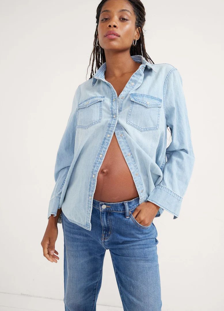The Denim Maternity Shirt | Hatch Collection