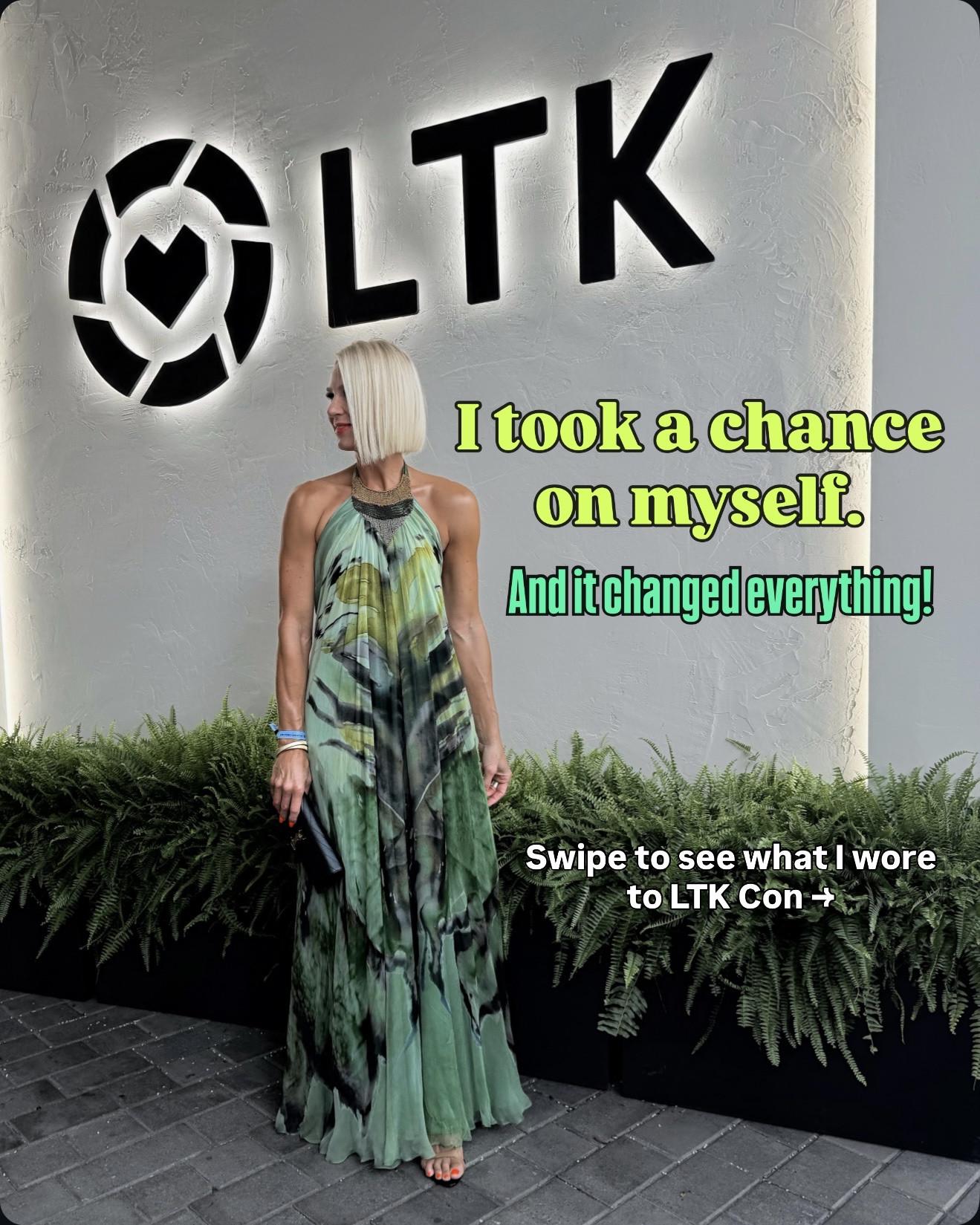 Outfits I wore to LTK Con.
Everything fits tts unless noted below!👇 
Dark wash jeans: fit big, go down a size. Wearing 26. Also, I think they look best with flats. The model is wearing heels🙈
Zebra jeans: fit big, size down. Wearing a small 
🚨Brown dress (link is showing in pink!): fits big, size down. Wearing a small.
Green barrel pants: fits big, size down. Wearing a small
Beige lightweight jacket: fits big, size down. Wearing a small
Belt: fits big, size down
Jeans w/green jacket: on sale— fit tts. Wearing my true size 27
Green maxi dress: fits tts

#LTKCon #LTKOver40 #LTKSaleAlert