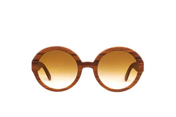 Holy O Brown Round Wooden Sunglasses | Wooden Sunshades | Stylish Sunglasses | Retro Sunglasses | Su | Etsy (US)