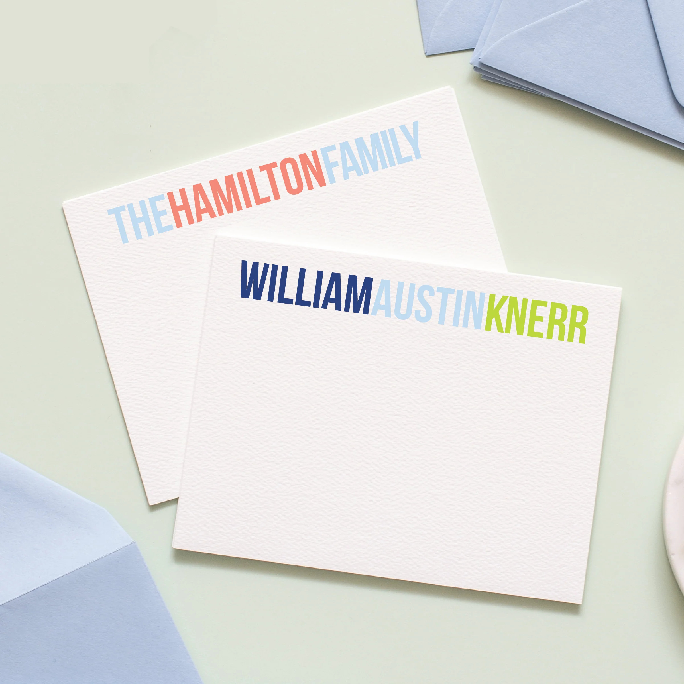 Color Block Personalized Stationery | Joy Creative Shop
