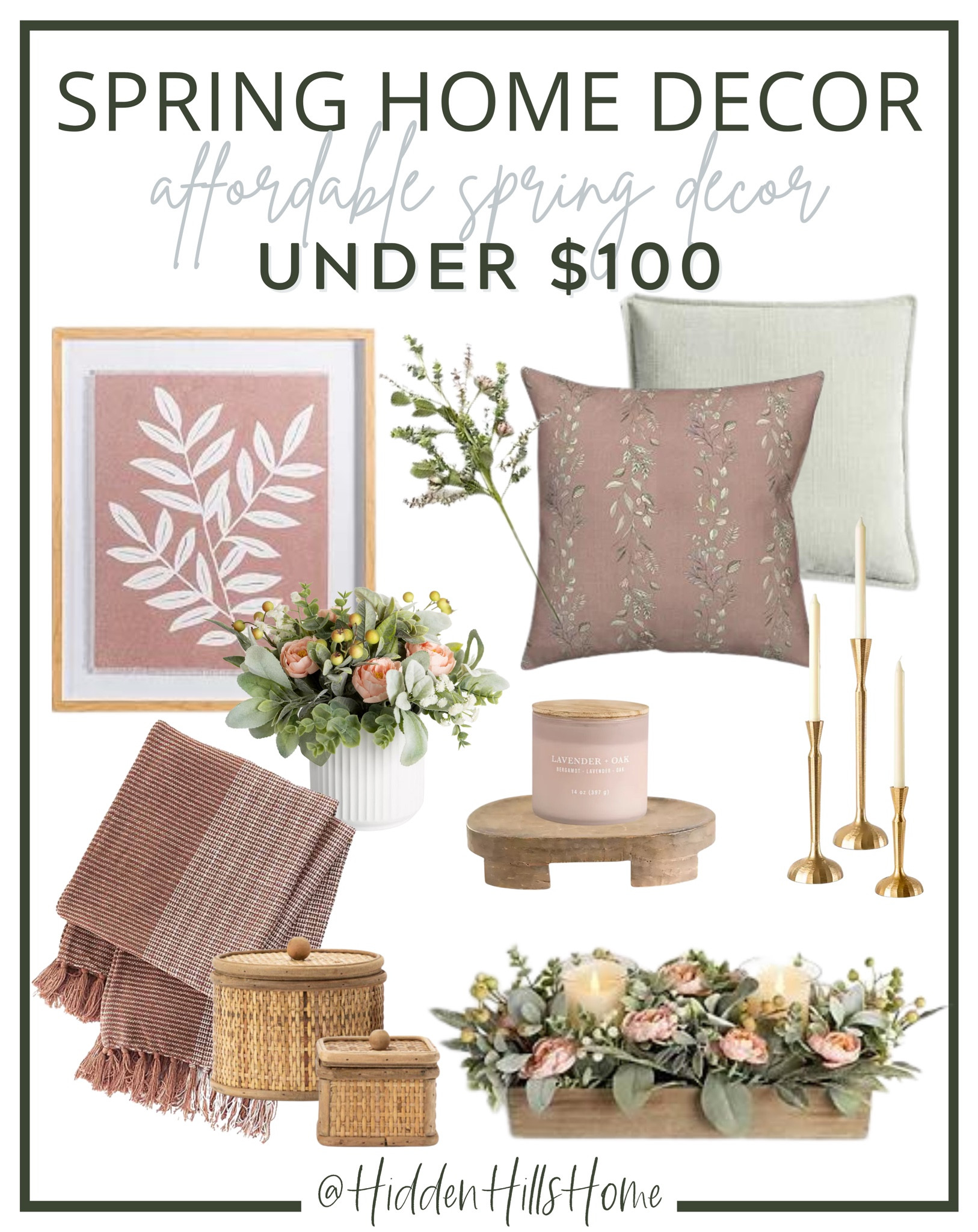 Spring Home Decor under $100, affordable spring decor ideas, Kirklands decor, spring throw pillows, spring table centerpiece #spring #homedecor #under100

#LTKunder100 #LTKhome #LTKsalealert