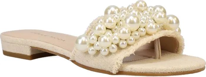 Pelle Moda Bayer Imitation Pearl Slide Sandal (Women) | Nordstrom | Nordstrom