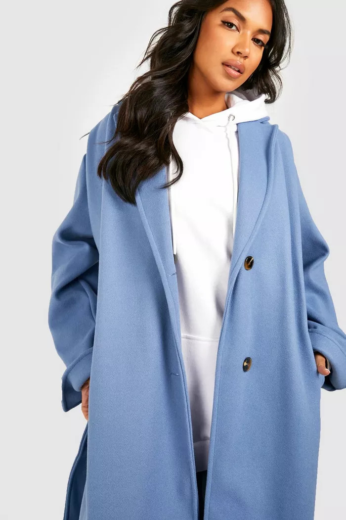 Oversized Maxi Belted Coat | boohoo (US & Canada)