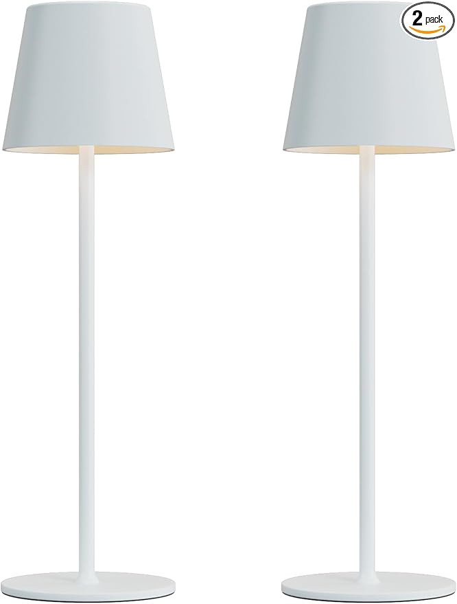 Kakanuo Cordless Table Lamp Rechargeable White - KK 2 Pack 5000mAH Battery Operated Lamp for Tabl... | Amazon (US)