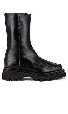 ALOHAS Block Leather Boot in Black from Revolve.com | Revolve Clothing (Global)