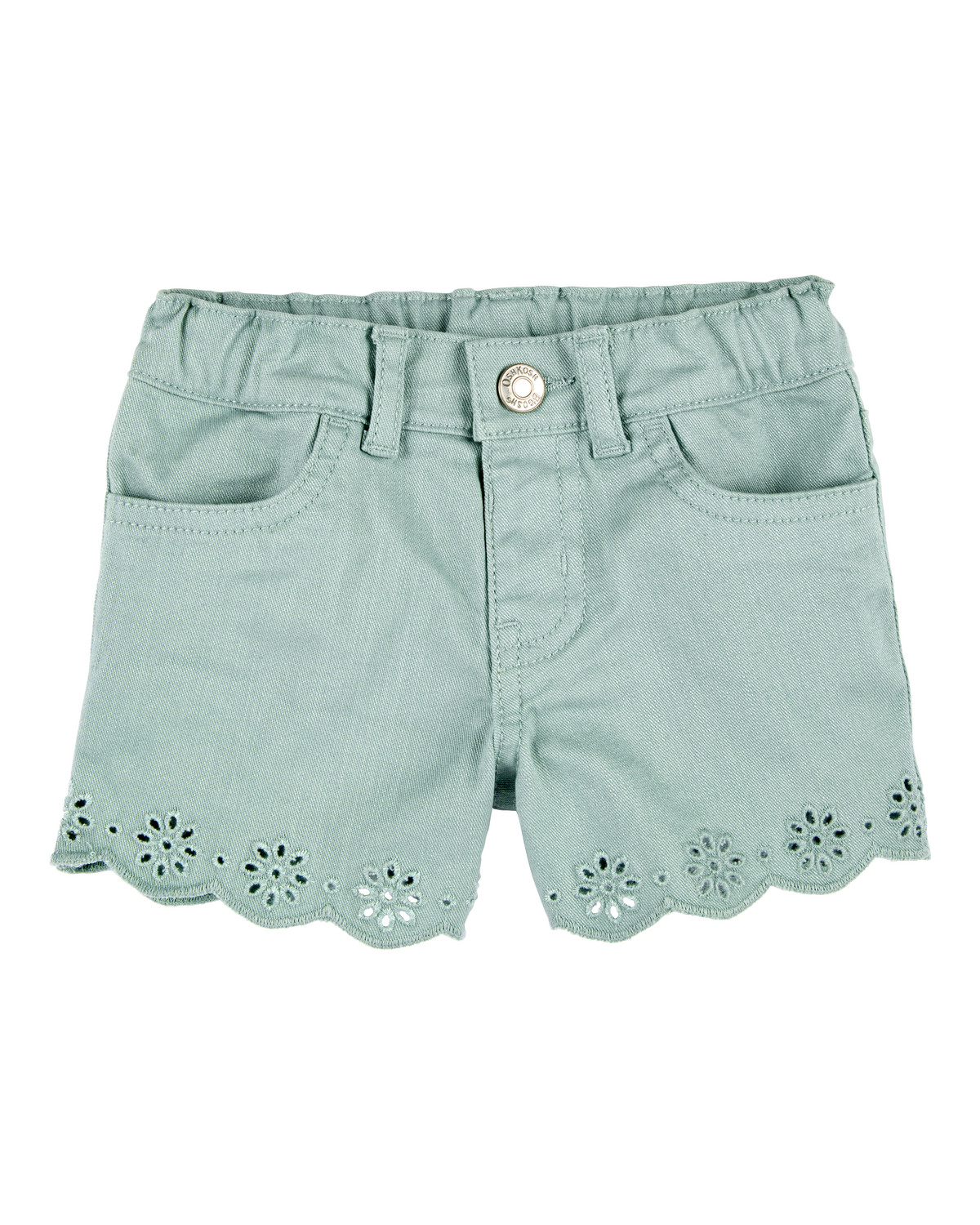 Baby Iconic Eyelet Short - Green | Carter's Inc