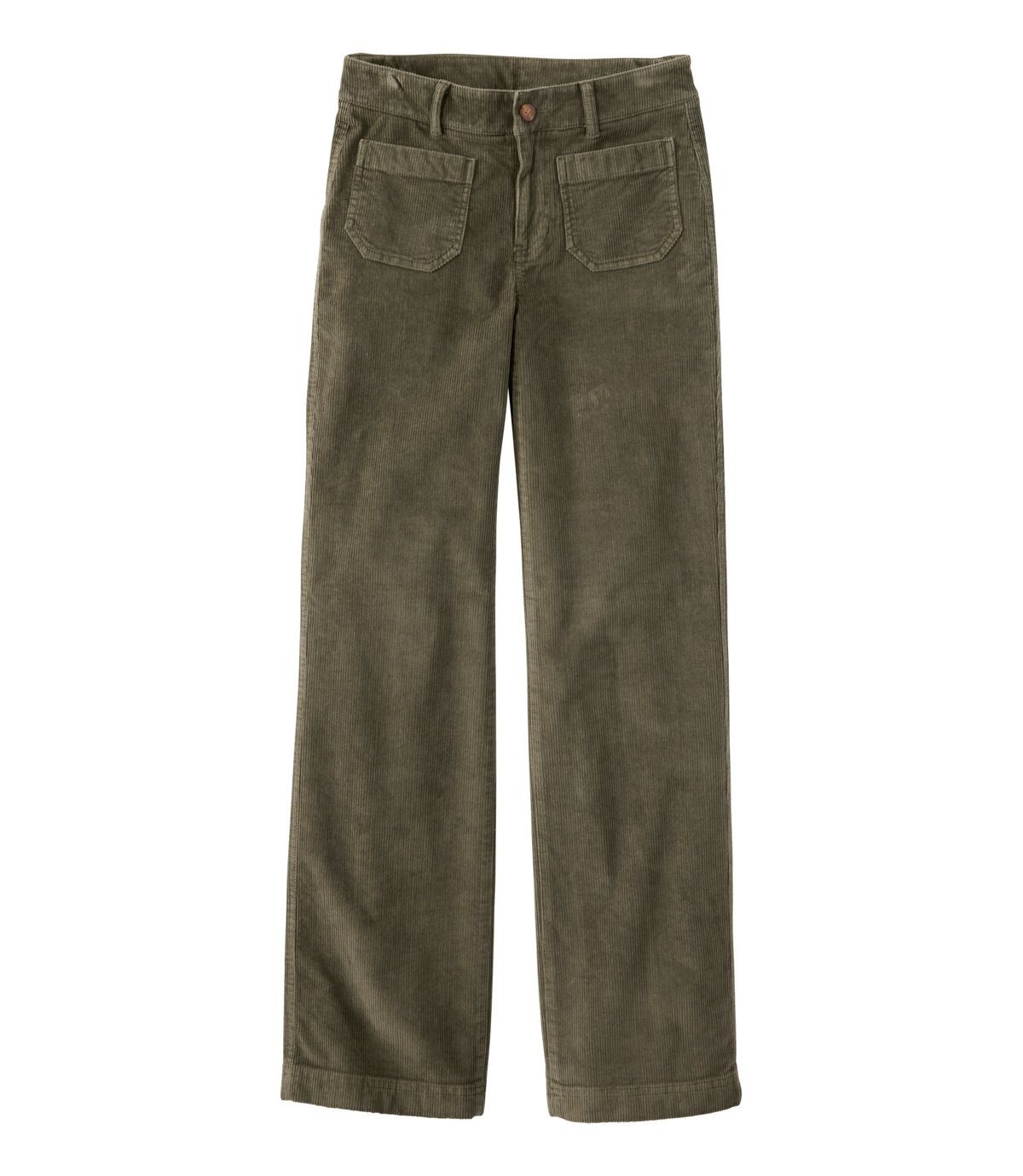 Women's 207 Vintage Corduroy Patch Pocket Pants, Mid-Rise Wide Straight-Leg | L.L. Bean