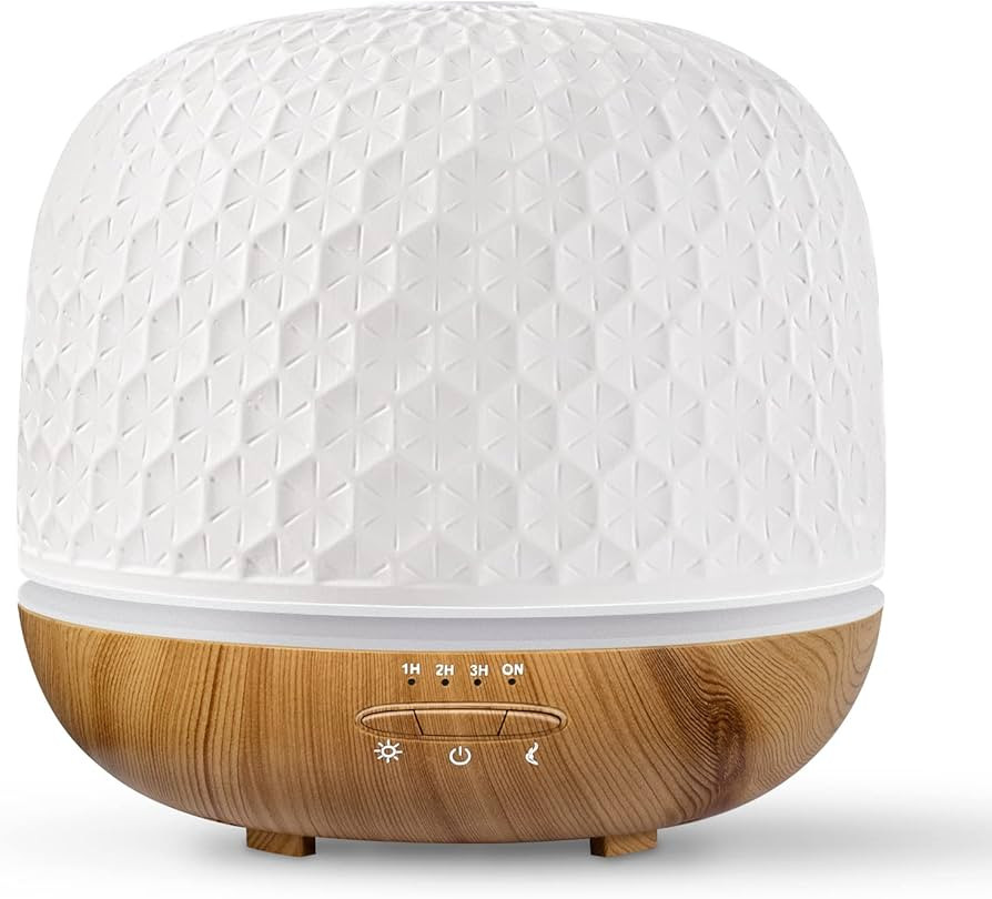 XANAPHIA Ceramic Diffuser, 500ml White Essential Oil Diffuser, Ultrasonic Aromatherapy Diffusers ... | Amazon (US)