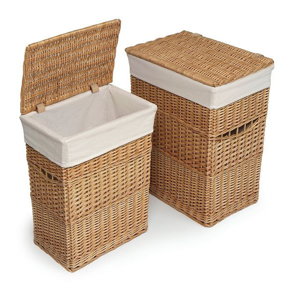 Badger Basket Set of 2 Hampers with Liners - Natural | Target