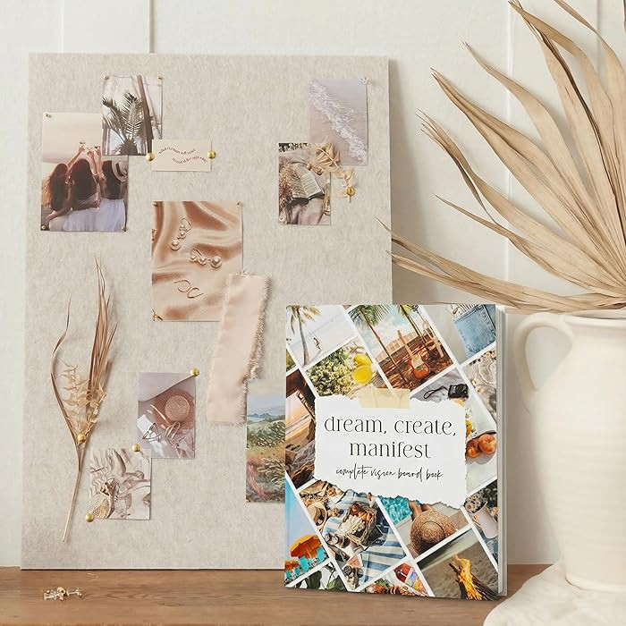 Inspirational Vision Board Kit – Complete Set with Vision Board Book & Felt Board, Motivational... | Amazon (US)