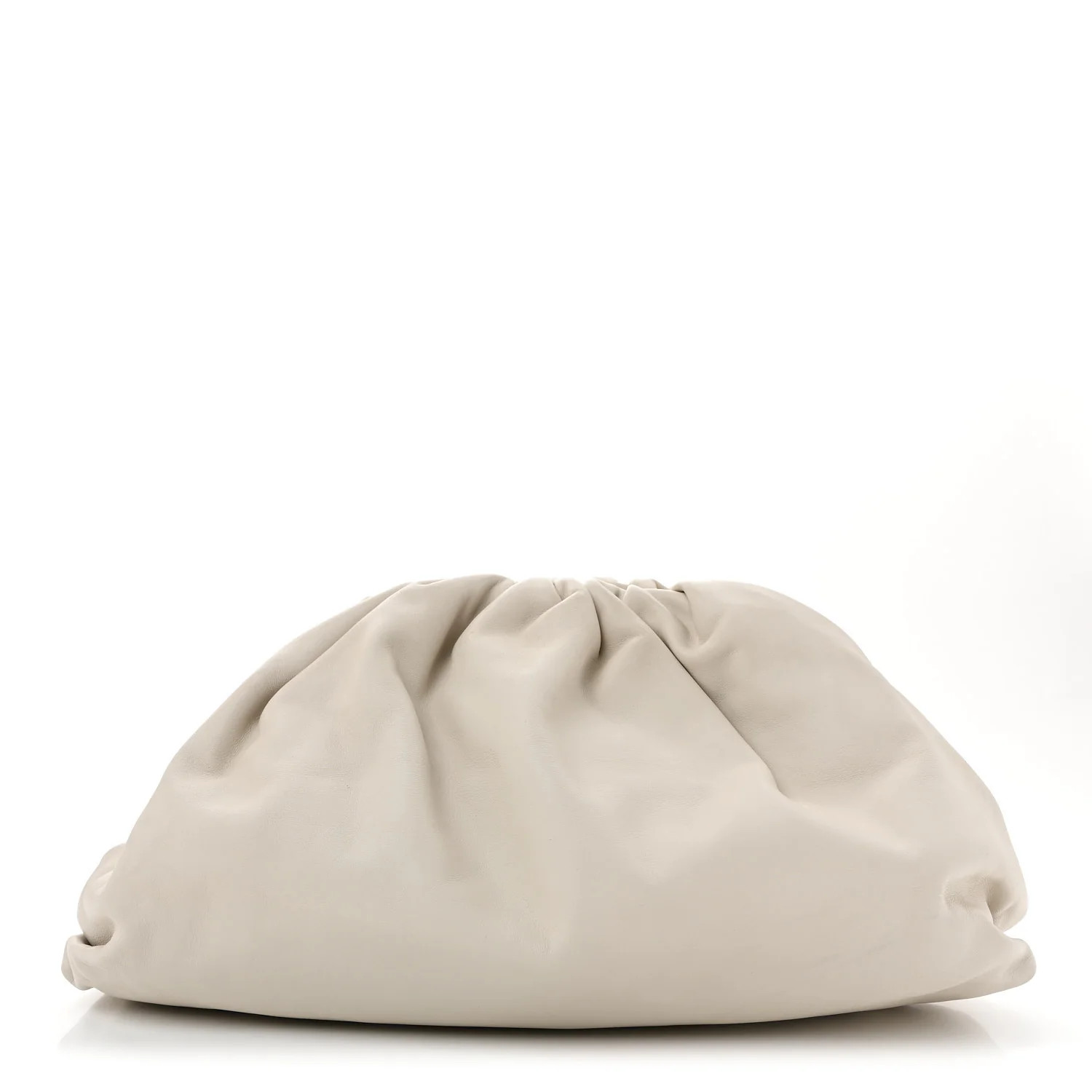 Bottega Veneta Smooth Butter Calf The Pouch Oversized Clutch Plaster 1889409 | FASHIONPHILE (US)