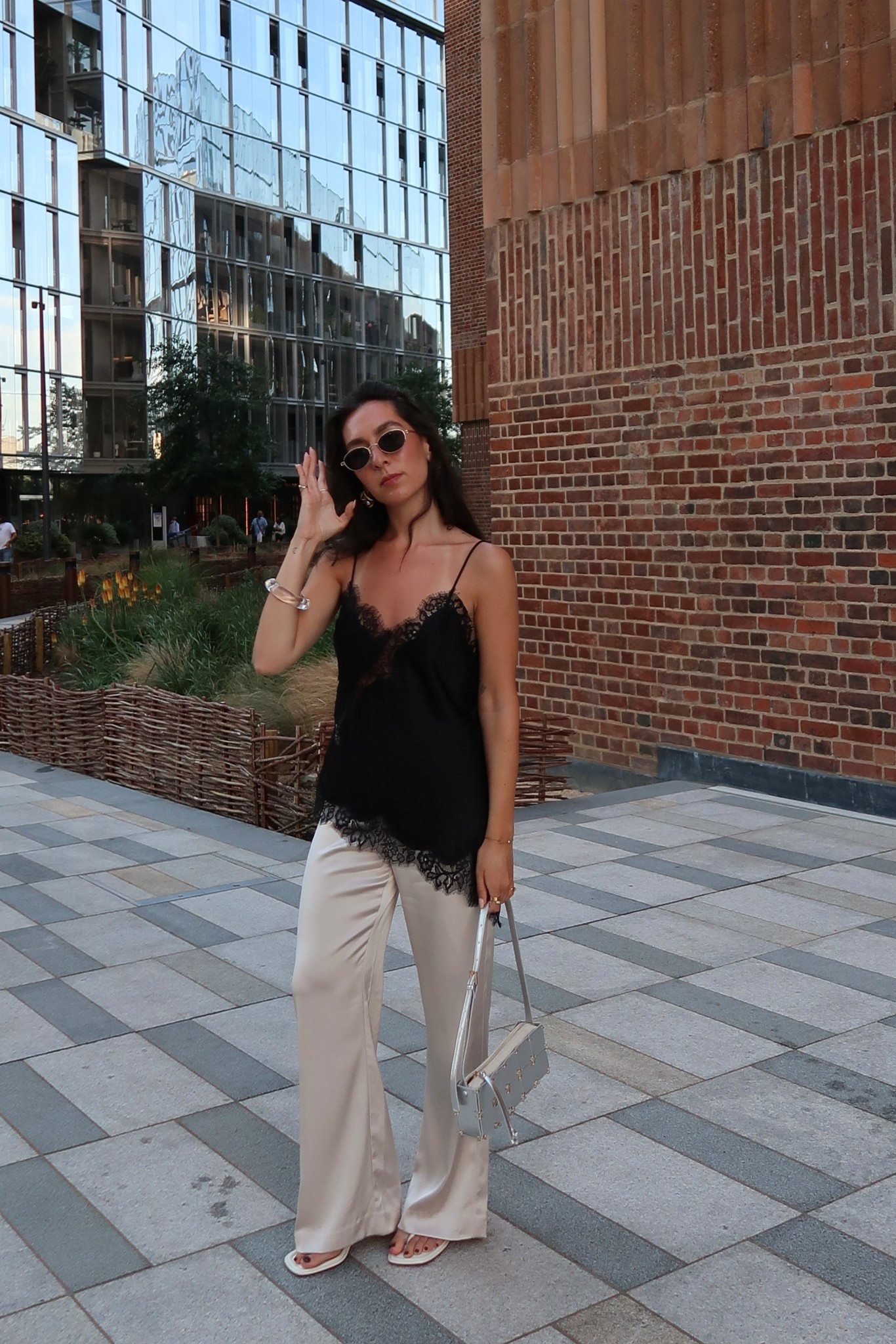 Zara outfit, lace satin top, satin trousers, silver bag, going out outfit, dinner outfit, h&m

#LTKsummer #LTKeurope #LTKdatenight