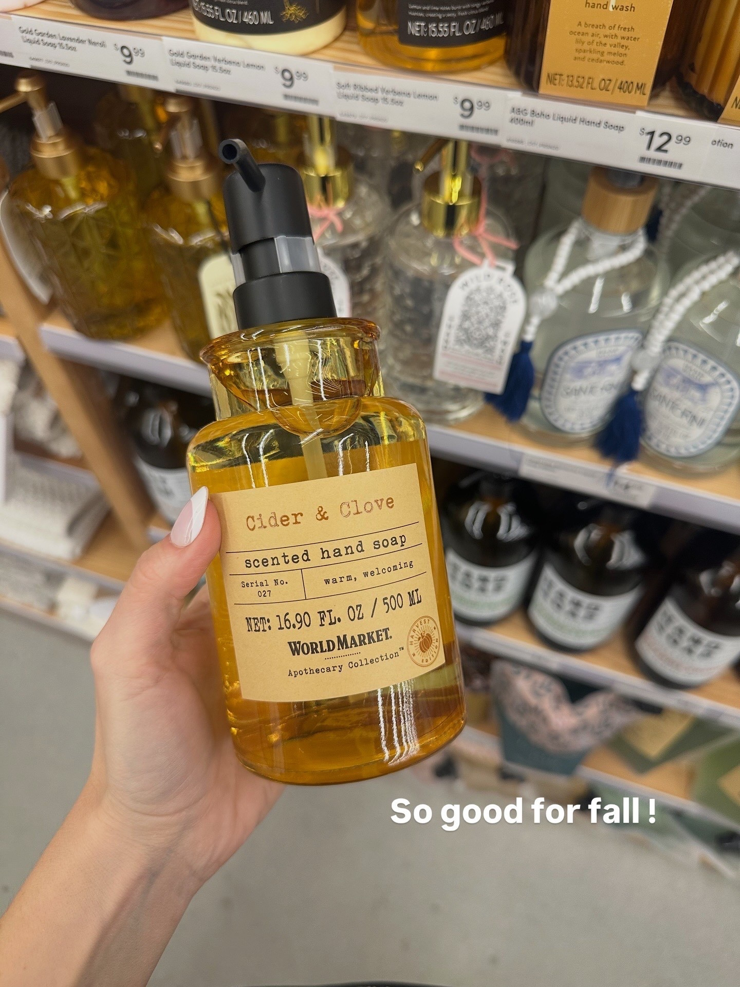 Cider & clove hand soap , so good!! 

#LTKSeasonal #LTKHome #LTKStyleTip