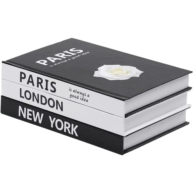 Decorative Books for Home Decor, 3 Pcs Coffee Table Books Decor, Faux Books for Decoration, White... | Walmart (US)