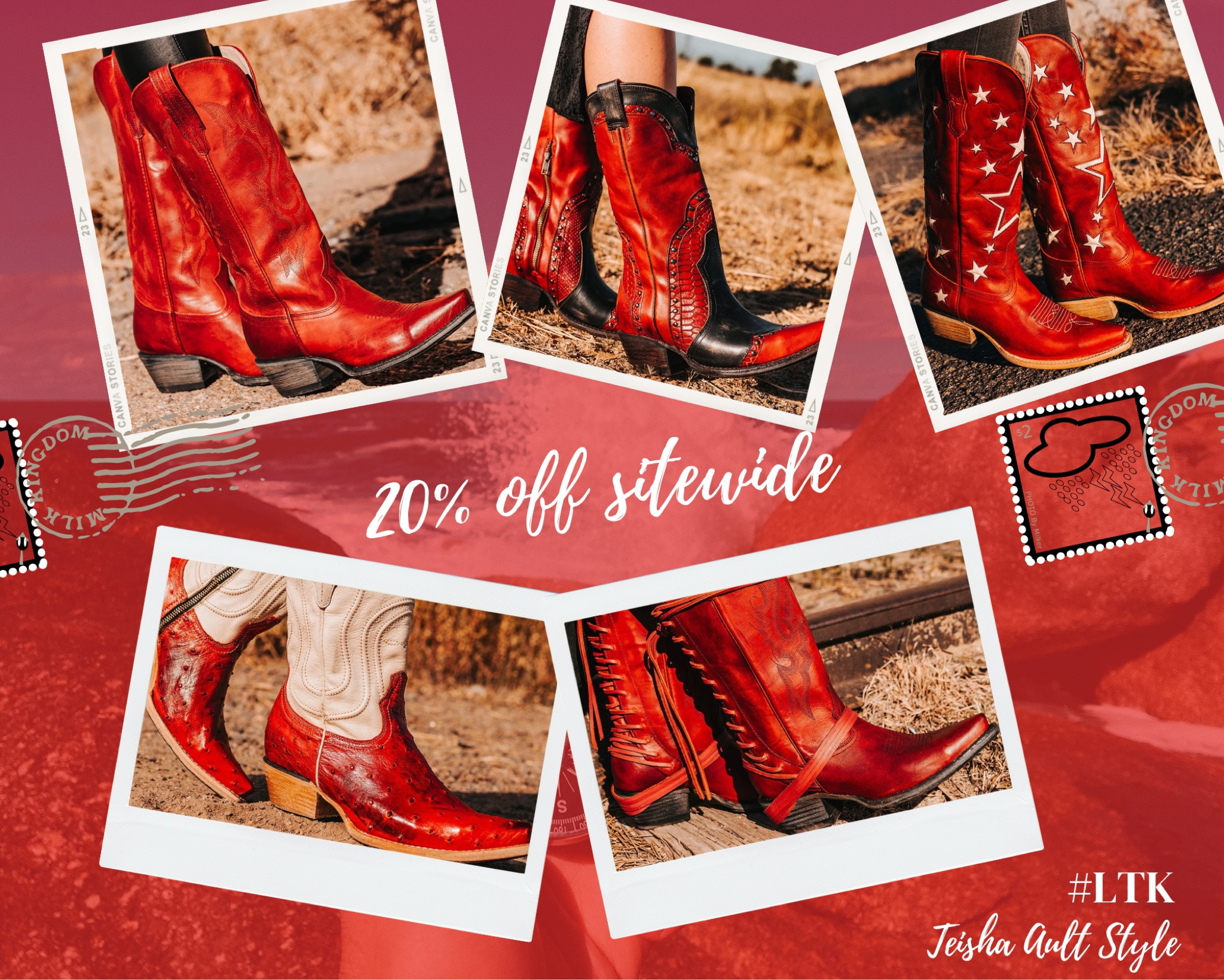 Freebird boots on sale! 20% off sitewide! Everybody needs a pair of red boots for all occasions!

#LTKshoecrush #LTKMostLoved #LTKsalealert