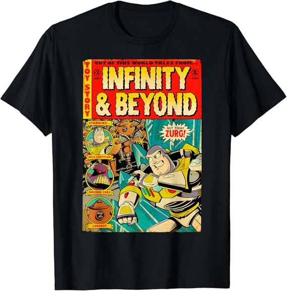 Disney Pixar Toy Story Buzz Lightyear Retro Comic Book T-Shirt | Amazon (US)