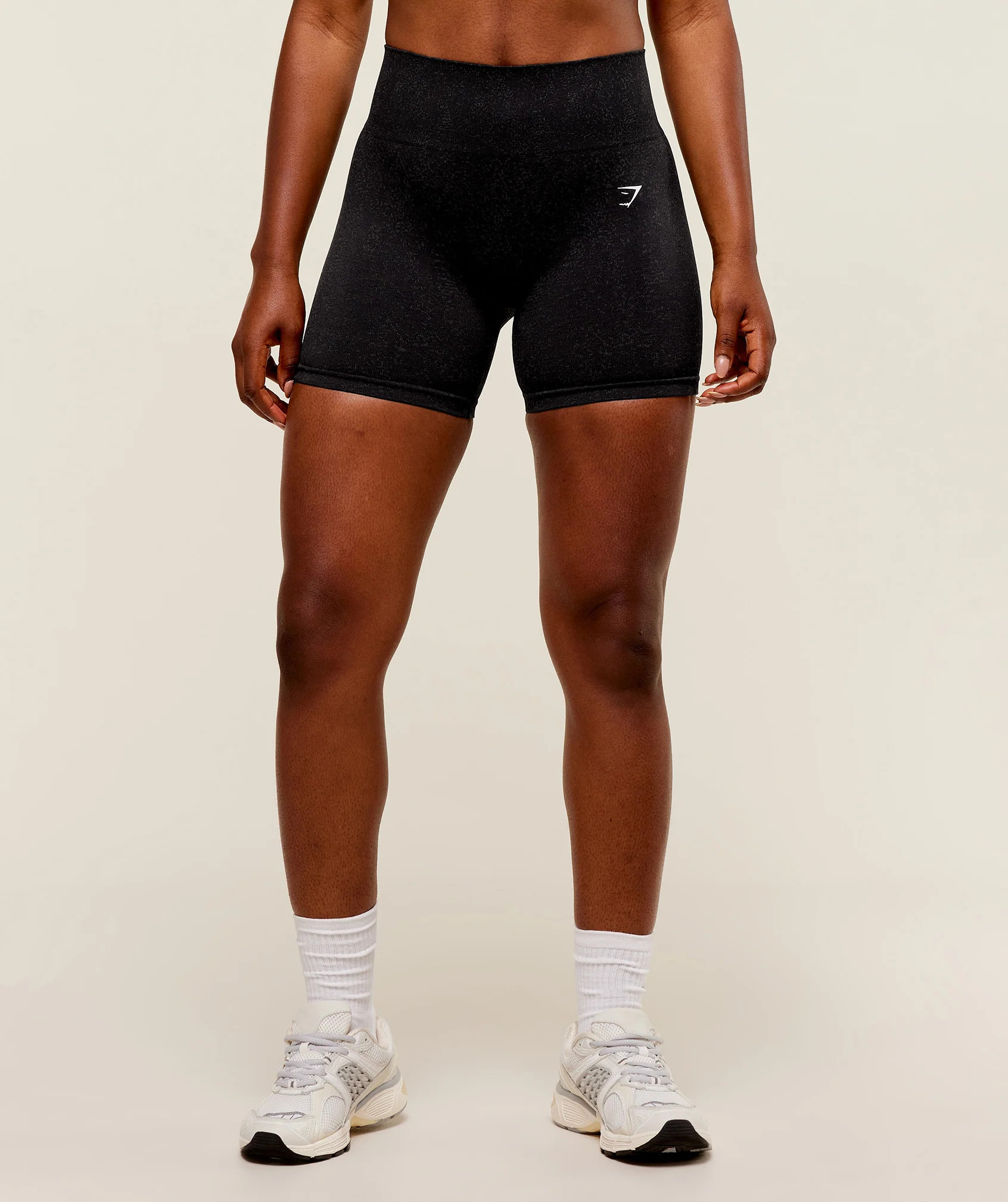 Gymshark Adapt Fleck Seamless Shorts - Black/Smokey Grey | Gymshark US