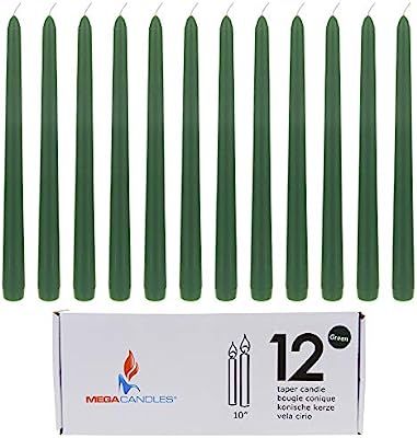 Mega Candles - Vela de cera sin aroma, color verde | Amazon (US)