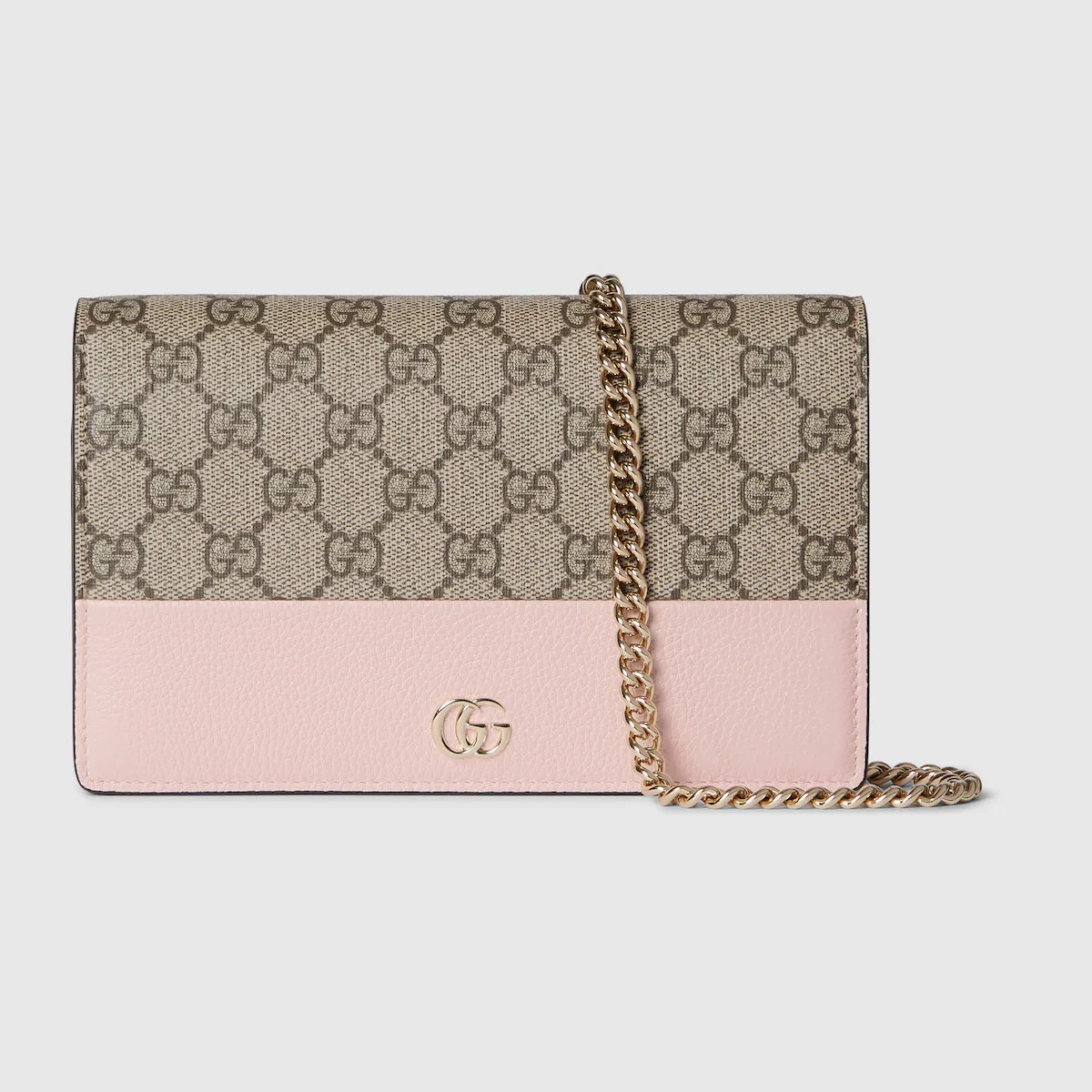 Gucci - Bi-color GG Marmont wallet on chain | Gucci (US)