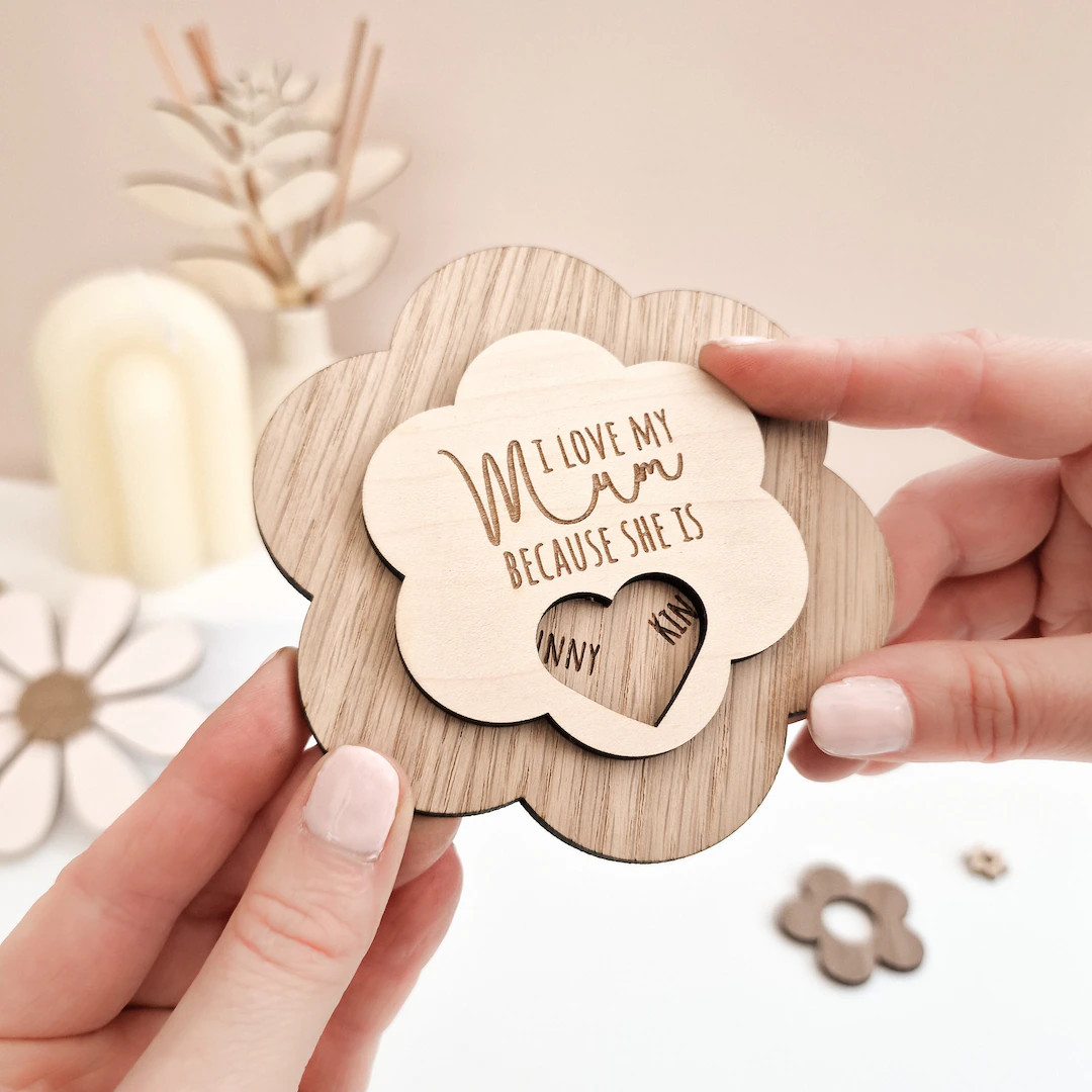 I Love My Mum Because | Reasons Why I love you | Rotating Personalised Mother's Day Gift Card Kee... | Etsy (US)