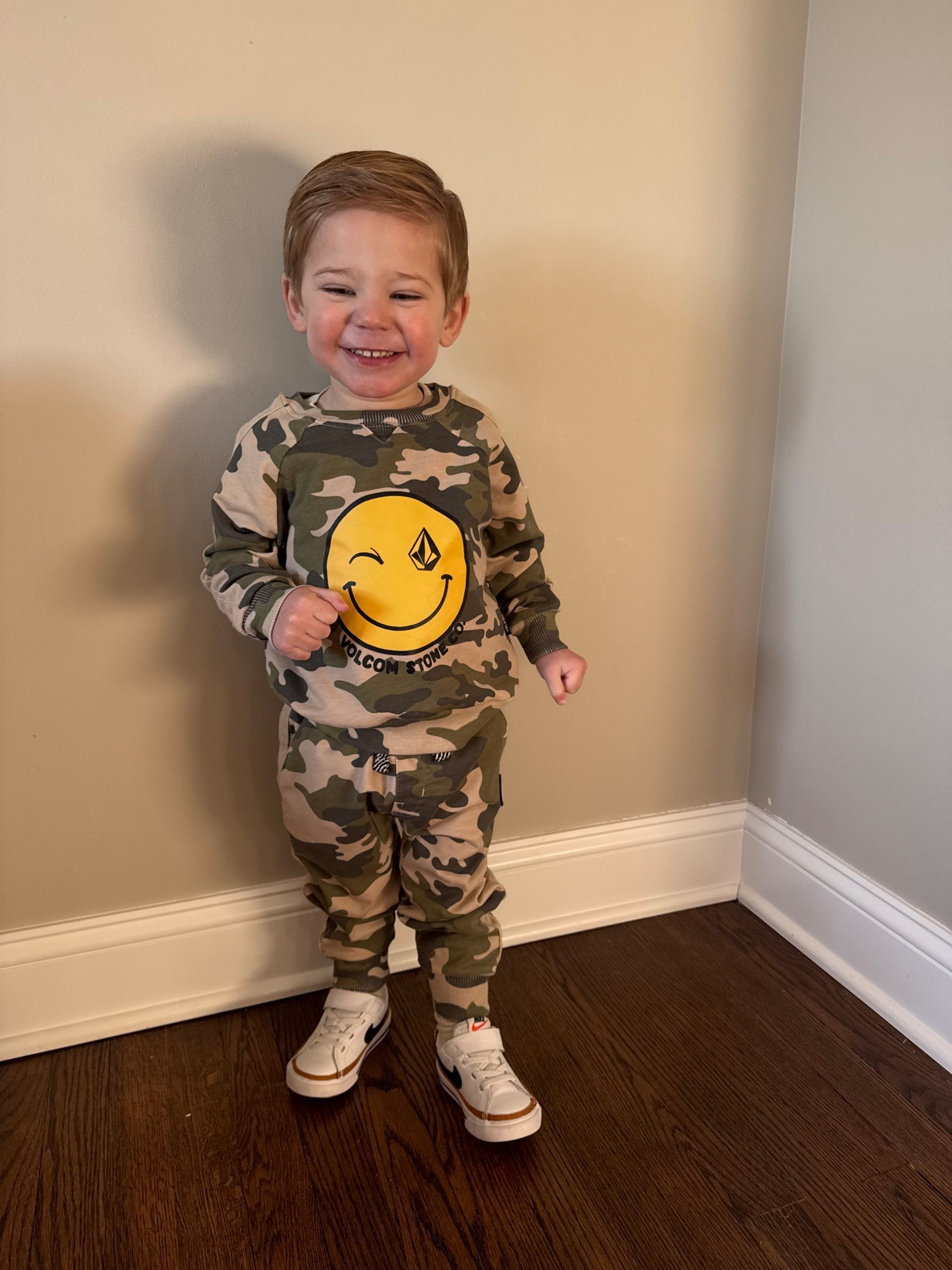 Smile ;) Volcom matching camo set and Nike Court Legacy’s both found at Nordstrom Rack! #toddlerboy #nike #volcom #nordstromrack @Nike US 

#LTKKids #LTKootd