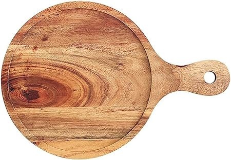 Home Bamboo Pizza Tray,Round Multifunctional Pizza Board,Wooden Dinner Serving Platters,Antipasti... | Amazon (US)