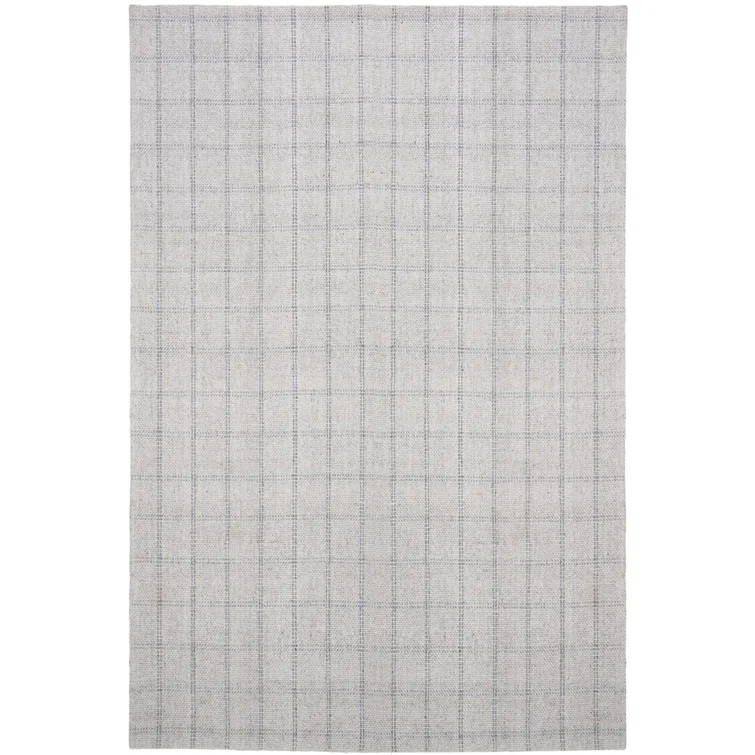 Tamworth Plaid Handmade Handwoven Silver Area Rug | Wayfair North America